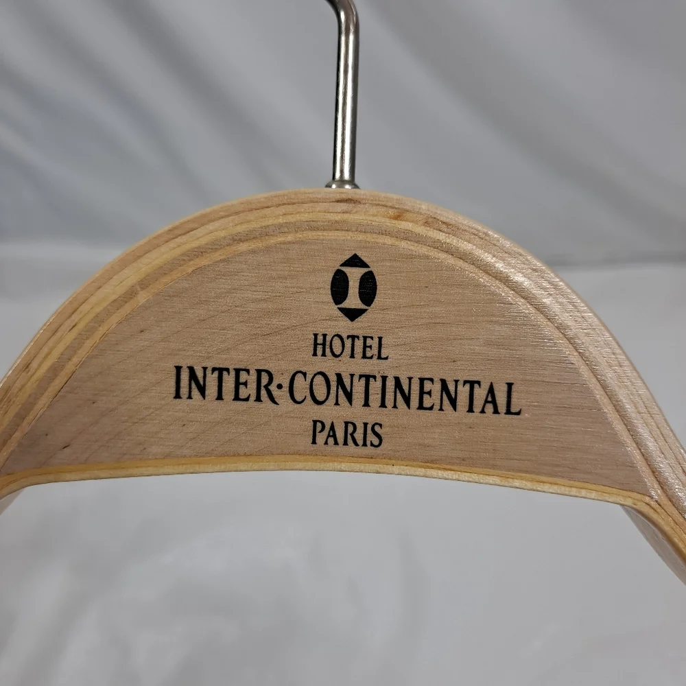 Intercontinental Hotel Paris Wooden Hanger